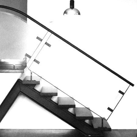 Internal staircase in an apartment